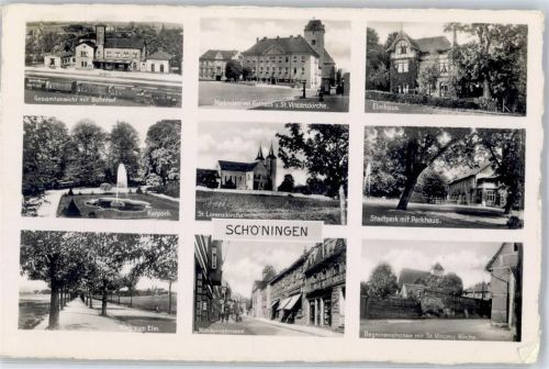 Schöningen Rathaus St. Vincenzkirche St. Lorenzkirche Begninenstrasse Bahnhof