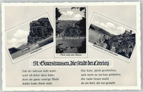 St. Goarshausen Loreleyfels Rheinfront
