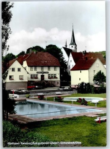 Güttersbach Kirche Gasthaus Pension Zum goldenen Löwen