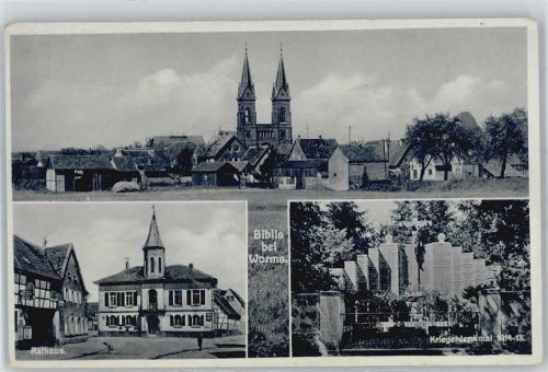 Biblis Rathaus Kriegerdenkmal Kirche