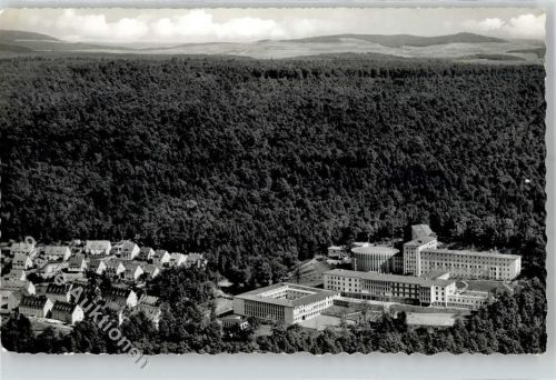 Gemünden Fliegeraufnahme Provinzhaus der Kreuzschwestern