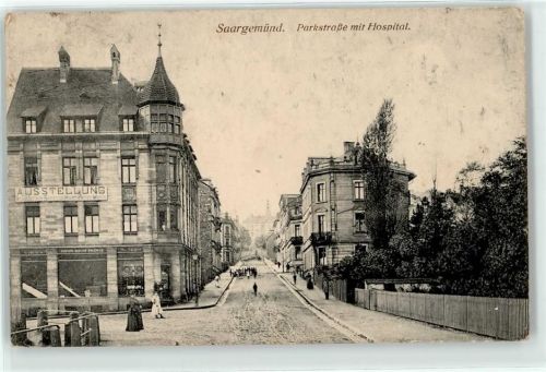 Sarreguemines Parkstrasse mit Hospital