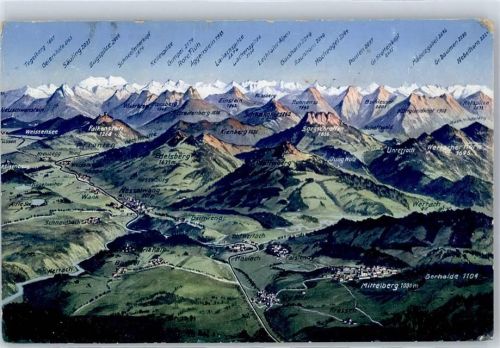 Mittelberg Orientierungskarte Vogelschau