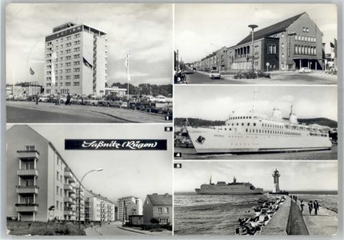 Sassnitz Rügen-Hotel August-Bebel-Straße Cafe Stubnitz Fährschiff