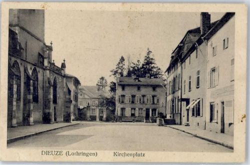 Dieuze 1914 Kirchenplatz
