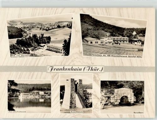 Frankenhain Blick vom Ettersberg Lütschestausee Borzelborn Ferienheim Geiseltal-Mitte Aussichtsturm