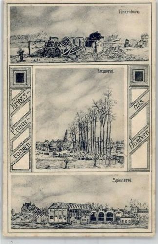 Finkenburg 1916 Brauerei Spinnerei Kriegerinnerungen