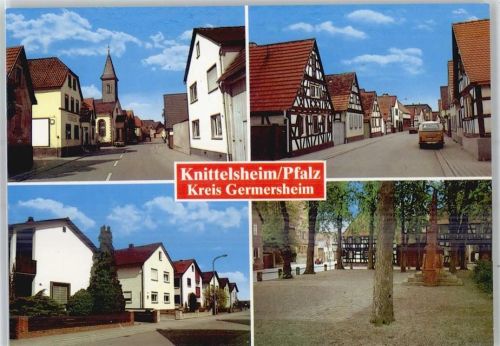 Knittelsheim Kirche Straßenansicht Auto