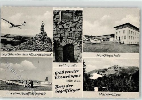 W6412 Wasserkuppe , Kr Fulda Fliegerdenkmal Segelflugschule Segelflug