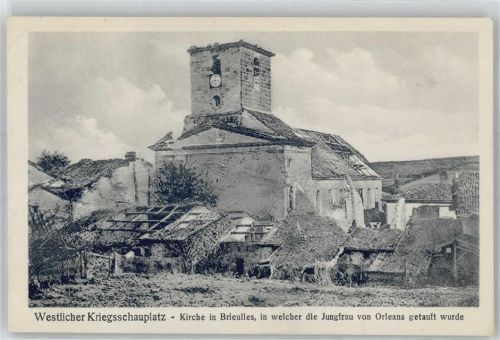 Brieulles-sur-Bar Kriegsschauplatz Kirche