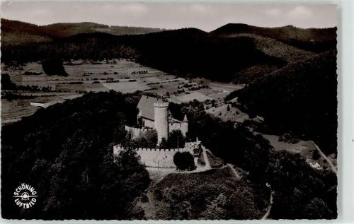 Biedenkopf 1959 Fliegeraufnahme Schloss und Heimatmuseum AK