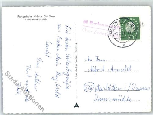 Rabenstein Landpoststempel Ferienheim Haus Schäfer