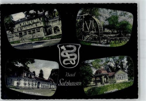 Bad Salzhausen Kurhaus Altes Wasserrad Barockhäuschen Konzerthalle Wappen