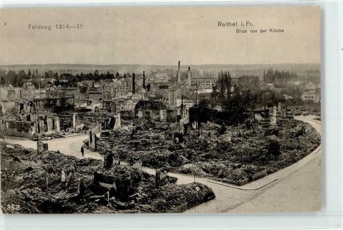 Rethel Blick von der Kirche Feldzug 1914-15