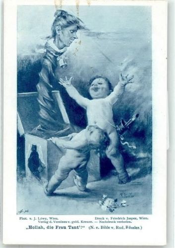 Wien Bild v. Rud. Rössler Photo Löwy Verein v. goldenen Kreuz Baby Humor