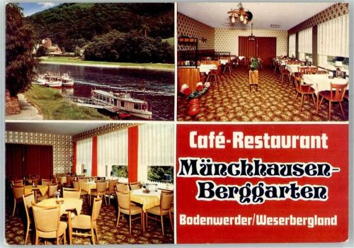 Bodenwerder Cafe Gasthaus Münchhausen Berggarten Fähre