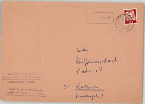 Langenrain Posthilfsstellenstempel Vorderseite