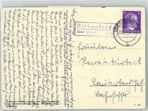 Birkenfeld Landpoststempel Ambrosius Holbein Knabenbildnis Silberstiftzeichnung