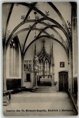 Kiedrich 1910 St.Michaels Kapelle Innenansicht