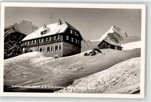 Krefelder Hütte - Berghütte Winter Hohe Kammer Hüttenstempel Kitzsteinhorn