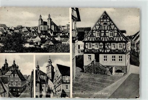 Walldürn Rathaus Kirchenstieg Gasthaus zur Goldenen Rose
