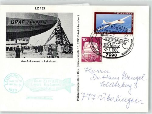 1. Südamerikafahrt LZ 127 Graf Zeppelin Lakehurst