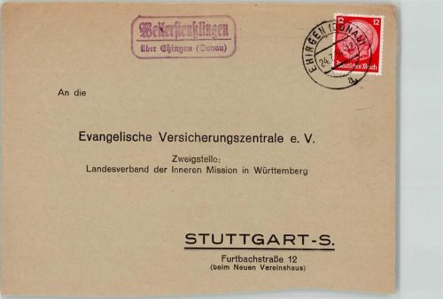 Weilersteußlingen Posthilfsstellenstempel Vorderseite