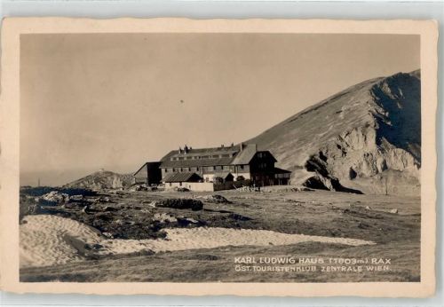 Karl Ludwig Haus Berghütte Rax Hüttenstempel 1931