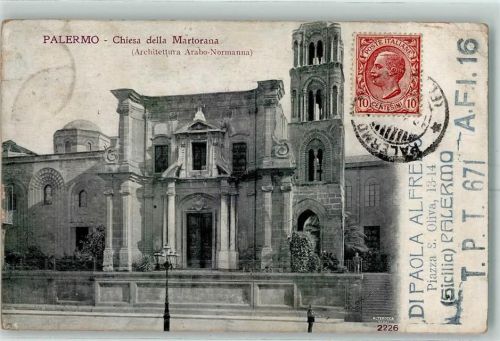 90100 Palermo - Chiesa della Martorana Architettura Arabo Normanna