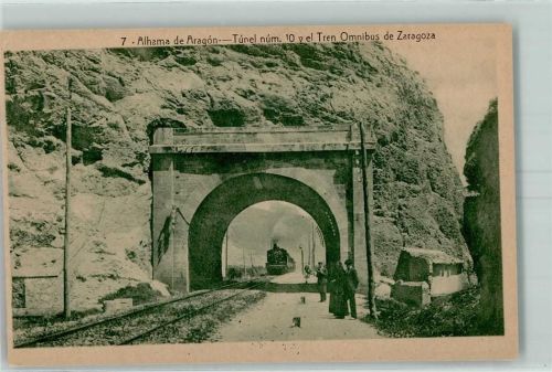 Saragossa Tunel num. 10 y el Tren Omnibus de Zaragoza Alhama de Aragón Eisenbahn