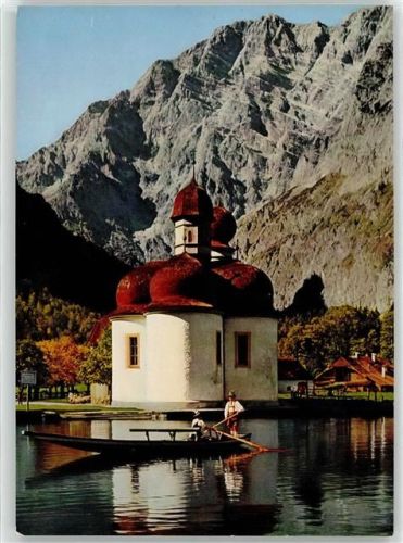 Königssee Kirche St.Bartholomä Bootspartie Watzmann Ostwand