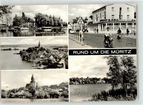 Röbel Erholungsheim Seestern Waren Gasthaus Fahrrad Kirche Müritz