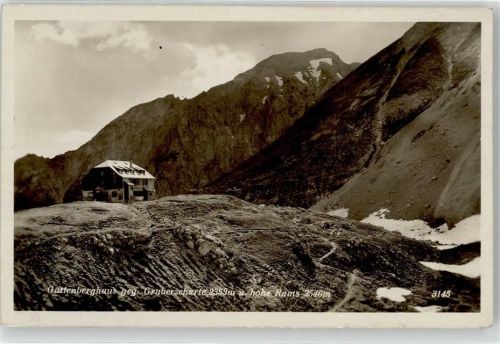 Guttenberghaus 1936 Berghütte Gruberscharte Hohe Rams Hüttenstempel