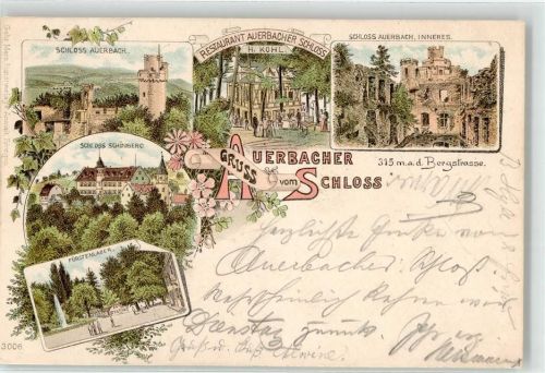 Auerbach 1897 Schloss Schönberg Fürstenlager
