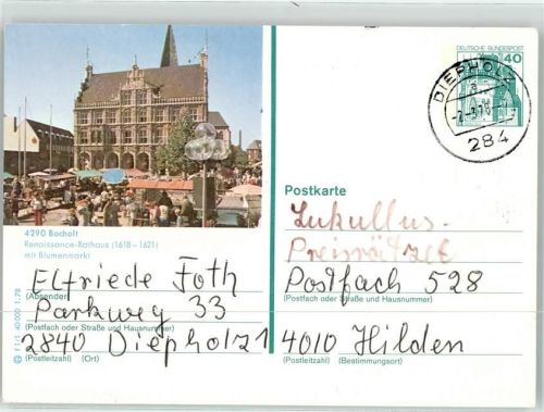Bocholt Marktszene Rathaus Blumenmarkt