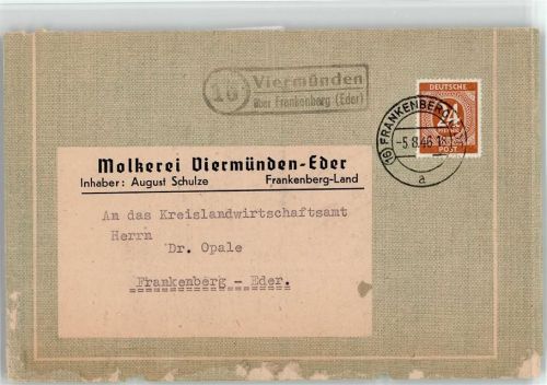 35066 W3558 Viermünden KEINE AK Landpoststempel