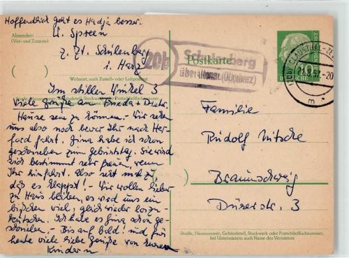 Schulenberg Landpoststempel