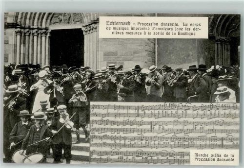 Echternach Procession dansante Les corps de musique Marsch Noten Prozession