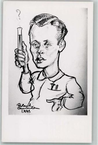 Karikatur Arzt Reagenzglas sing. Roland Lars