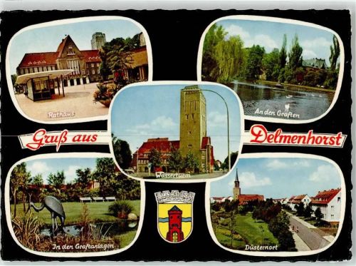 Delmenhorst Rathaus Graftanlagen Graften Wasserturm Düsternort