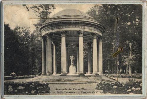 Versailles Versailles (Frankreich) Leporello auf Holz, Liebestempel I-II (fleckig RS)
