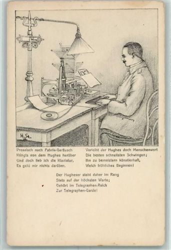 sign. Starkloff Telegraphen Beruf AK