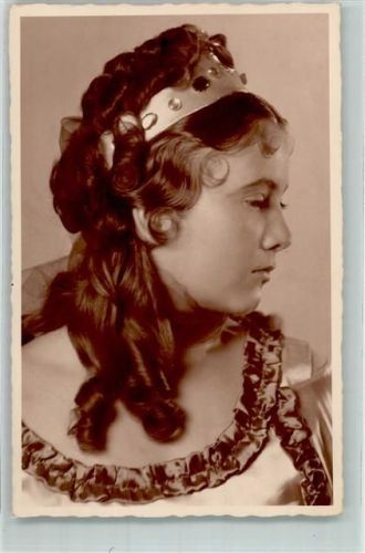 Frisur Modell Frau Krone Friseur Foto AK