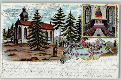 1904 Gruss aus Wallfahrt zur Kirche