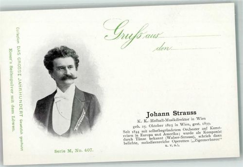 Wien 1. Bezirk, Innere Stadt Das grosse Jahrhundert Serie M Nr 407 Strauss, J.