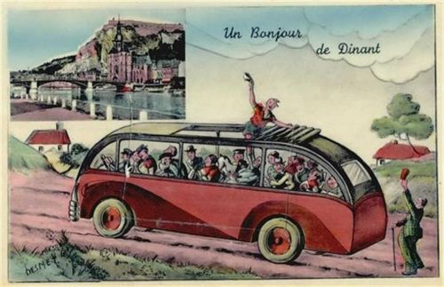 Dinant Dinant (Belgien) Leporello Teilansicht, Omnibus II (kleiner Einriss bei Leporello-Abdeckung, kleine Abschürfung RS)