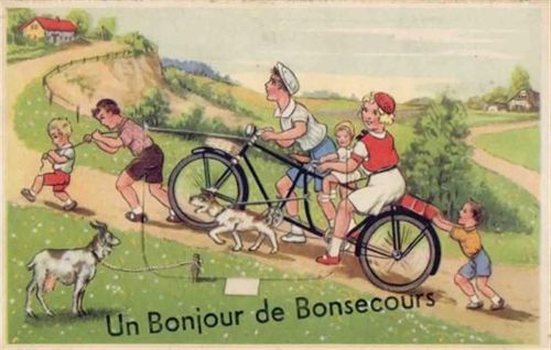 Peruwelz Péruwelz (Belgien) Leporello Tandem, Un Bonjour de Bonsecours I-II (Marke entfernt)
