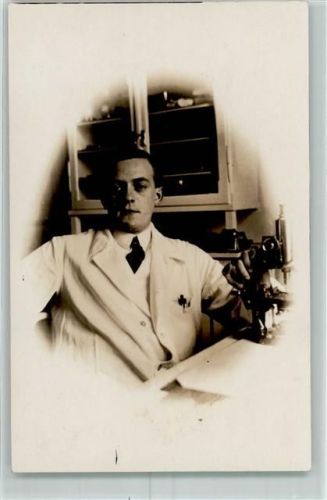 1930 Arzt Mikroskop AK