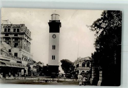 Colombo 1905 Queen Street showing Entrace to old Queens House
