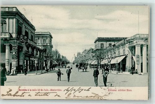 Montevideo 1906 Entrada a la calle 18 Julio